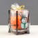 Aromatic candle in a glass on the stand "Snowman", 10x9.5x9 cm, orange