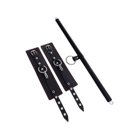 Bonding set 3 Pecado BDSM fixation points, genuine leather, black color-2