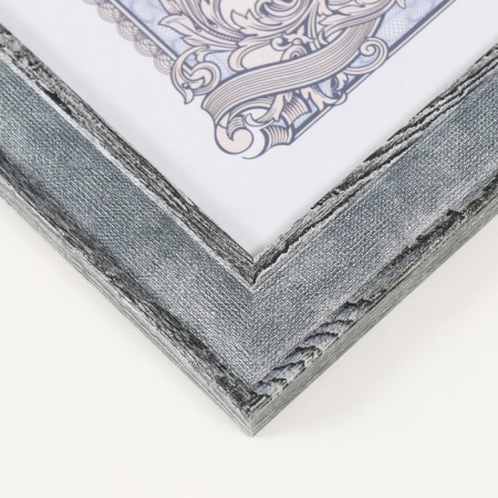 Photo frame plastic A4 "Weaving" dark gray with striped stroke 25.6x34.3x1 cm-2