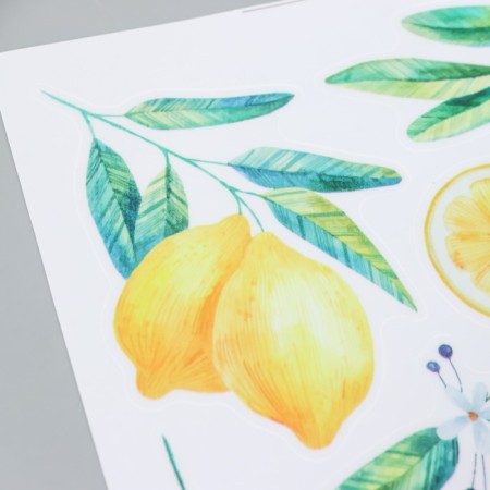 Stick plastic interior color "lemons" set 2 sheets 25x35 cm-2
