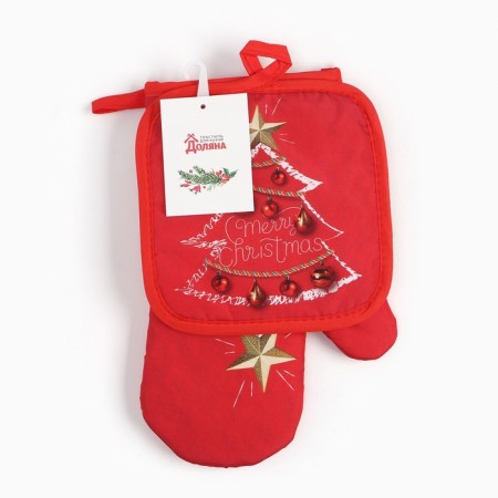 Kit. set 2 pr. 17*17 cm, mittens. 26*16 cm, 100% p/e-5