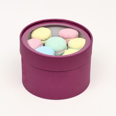 Gift box "Wewak" plum, hooked with a window, 16 x 11 cm-1