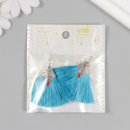 Decor for creativity Textile "Brush East" Blue set 2 pcs 1.6x4.5 cm-3