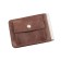 Portmone with a Z-2 clamp, button, brown, dark, bullet-up