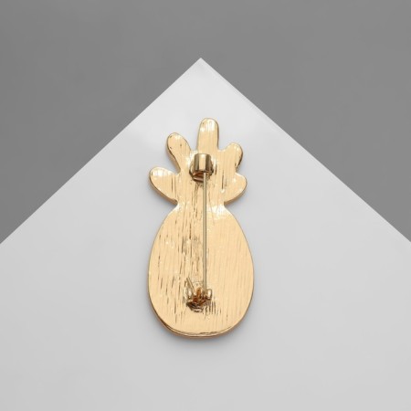 Brooch "Pineapp", the color of orange-green in gold-1