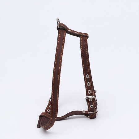 Leather slide "Walking", 2 cm, Osh 46-58 cm, og 78-85 cm, brown-1