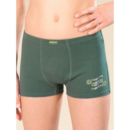 Panties for boys, height 122 cm, dark blue color, khaki, 2 pcs-4