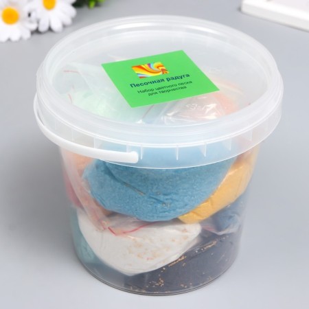 A set of colored sand in the Bank Mix (14 colors x 80g.)-2