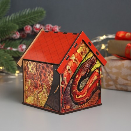 New Year's tea house "Snake. Good luck" 10.5x9.5x12 cm-1