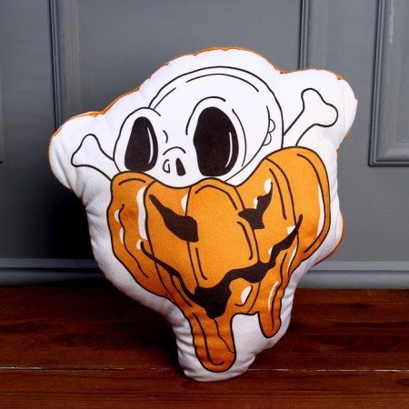 Soft toy "skull" in a pumpkin, white color