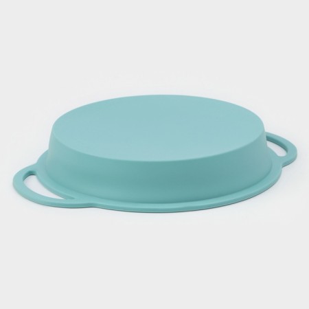 Silicone form for baking “Circle with handles”, 30.5 × 25 × 4.7 cm (inner diameter 24.7 cm), Biryuza color-3