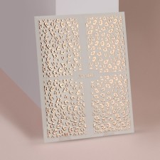 Leopard nail stickers, foil, pink gold color