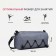 Sports bag with zipper, gray color