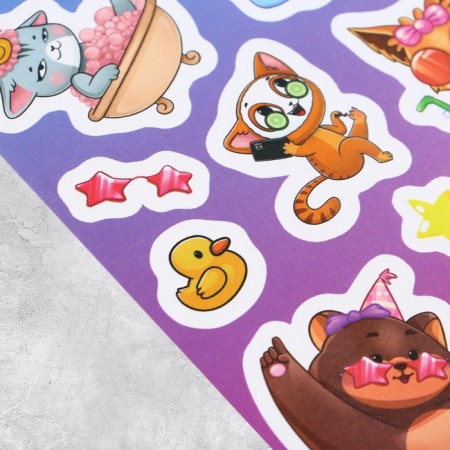 Paper stickers "cuties", 11 × 16 cm-1