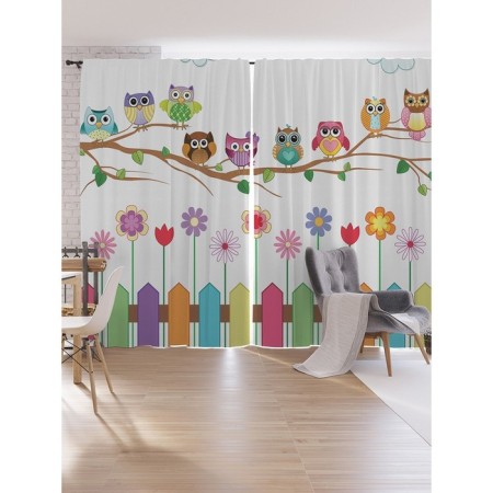 Photostes "Funny Owls", Oxford, size 170x265 cm, 2 pcs