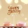 Topper "Happy Birthday", Color Gold