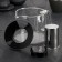 Glass teapot “Loki”, 1.4 liters, with metal sieve, black color