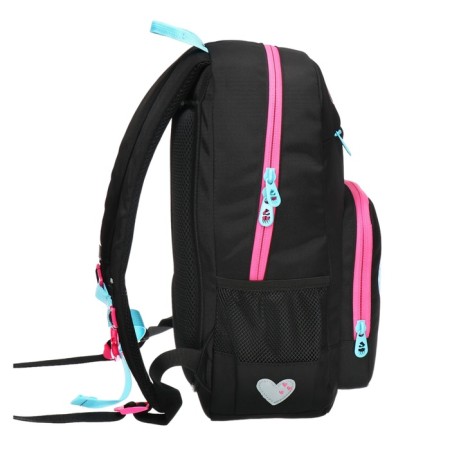 School backpack, 40 x 25 x 13 cm, Grizzly, ergonomic back, laptop department, black-3