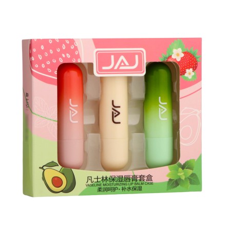 Set of lip balms: grapefruit, cherry, honey