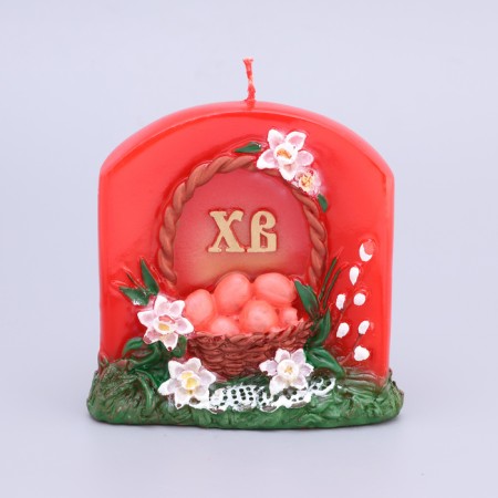 Easter curly candle "Festive", 9.5x9.5 cm, 160 gr, mix-3