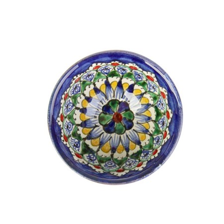 PIALA RISTAN CIRAMICA "Flowers", 8.5 cm, small cognac, mix-4