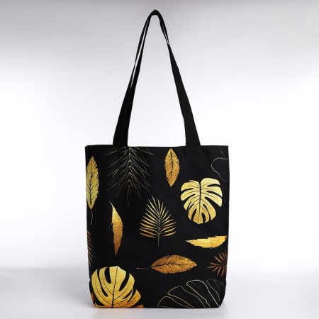 Bag Schoper "Leaves", 40x12x38 cm, black color-3