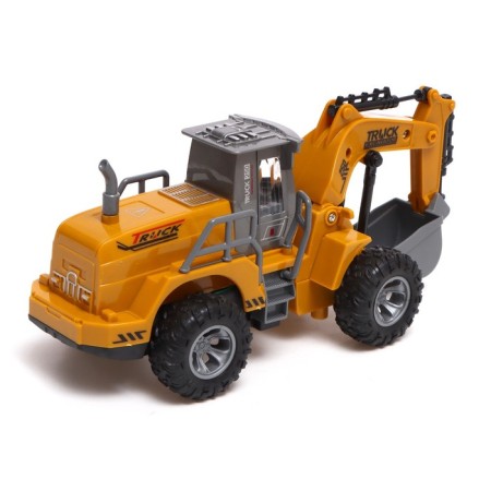 Excavator inertial "Stroykhnika", lighting effects, mobile parts, yellow color-2