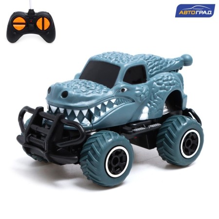 Dino radio -controlled jeep works on batteries, blue color