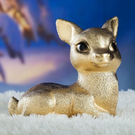 New Year's piggy bank "deer" gold 17x10x18cm-1