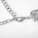 Choker "ice" rectangles, white color in silver, 32cm