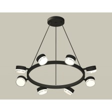 A set of suspended swivel with acrylic Ambrella Light, Traditional Diy, XB9198203, 8xgx53, black sand, white matte, transparent