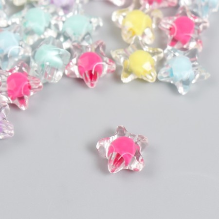 Plastic beads "Stars - Inner Assortion" Gloss 20 GP 1.2x2x2 cm-2