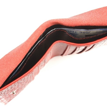 P905 Wallet on the button, map for maps (8)/coins/bill, color red -rocoding 11x9x2.5cm-2