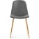 Stol on a metal frame DABL Metal/velor, gold/gray 44x53x86 cm