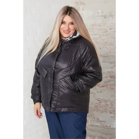 Women's jacket, size 68, black color-2