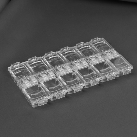 Organizer for needlework, 12 departments, 13.2 × 7.5 × 1.5 cm, the color is transparent-1