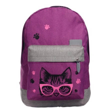 Youth backpack, 38 x 28 x 19 cm, ergonomic back, calligrata e "cat"-6