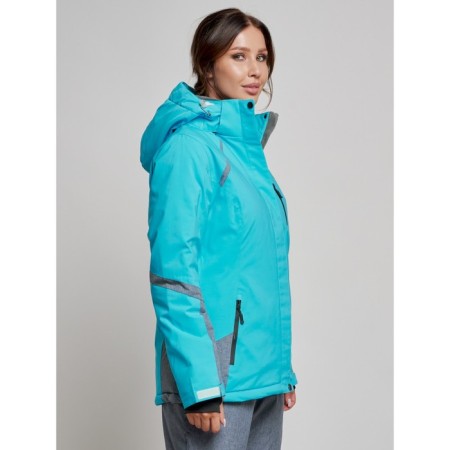 Ski jacket female winter, size 50, blue color-2