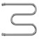 Water towel Terminus Aisi 32x2, Economy, M-shaped, 500x700 mm, chrome