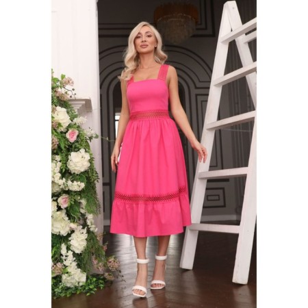 Sarafan female, size 50, pink color-6