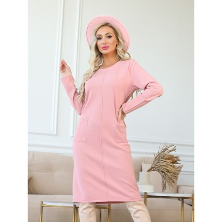 Women's dress, size 54, pink color-7