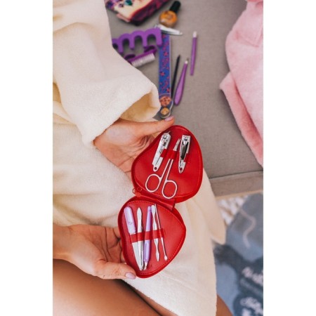 Manicure set, 8 items, in case, red color-7
