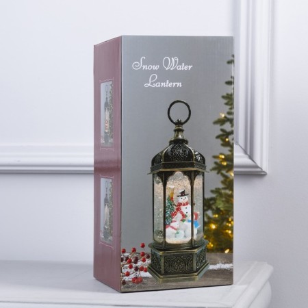 LED figure “Lantern with Santa Claus” 13 × 28.5 × 12 cm, plastic, AAX3 batteries (not in the kit), USB, glow warm white-5