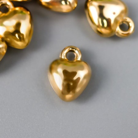 Suspension "Heart", color gold 8x10 mm