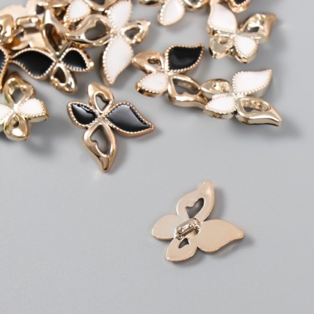 Buttons plastic for creativity on the leg "butterfly" set of 15 pcs mix 1.6x1.4 cm-2