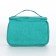 Cosmetic bag with zipper, turquoise color