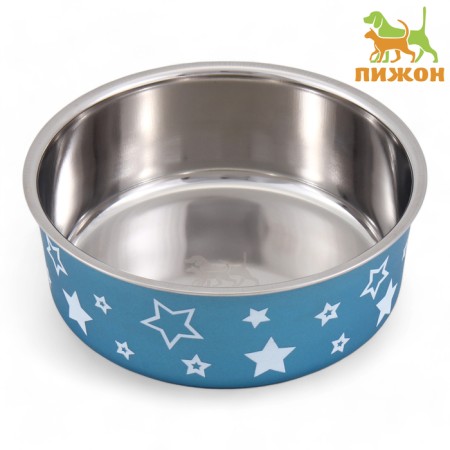 Bowl with silicone base "star", blue, 900 ml