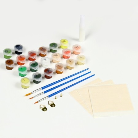 New Year's picture on numbers on a canvas with a subframe and a new year! Christmas tree decorations ", 20 x 30 cm-2