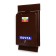 Mail box with a lock, vertical, "mail", brown