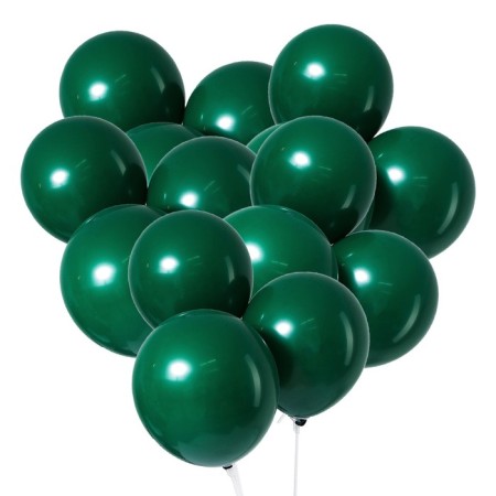 Latex ball 12 ", pastel, set 5 pcs., Dark green color-1